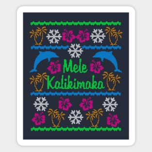 Hawaiian Mele Kalikimaka Ugly Christmas Sweater Party Shirt Magnet